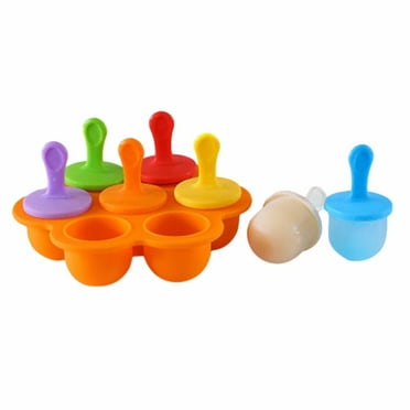 Potrochi Ice Pop Molds, Silicone Popsicle Molds, 7-cavity DIY Ice Pop Mold, Storage Container for Homemade Food, Kids Ice Cream DIY Pop Molds - BPA Free, Non-Stick Ice Stick Moulds