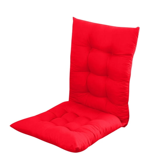 Potrochi Red Solarium Indoor/Outdoor Rocking Chair Pad Seat And Seatback Cushion