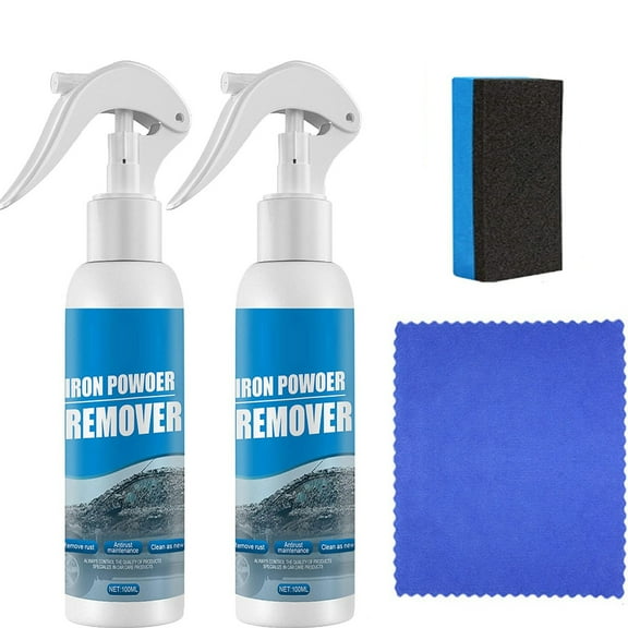 Potrochi Rust Remover, Iron Powder Remover Spray, Rust Removal Spray, Multi Purpose Rust Remover Spray, Car Rust Removal Spray, Rust Remover For Car(2pc 100ml)