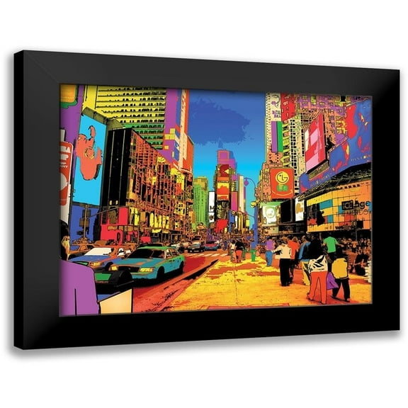 Potron, Geraldine 14x12 Black Modern Framed Museum Art Print Titled - Broadway I