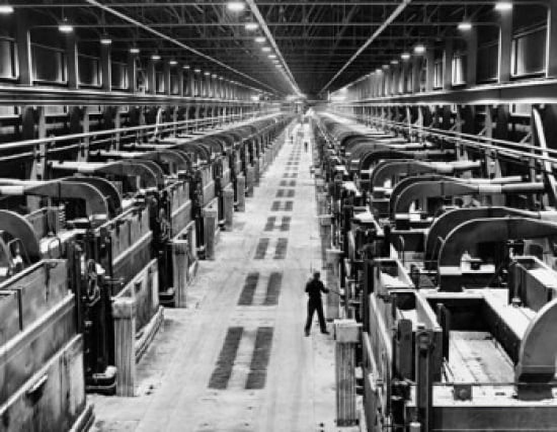 Potroom in a reduction plant, Kaiser Aluminium, Chalmette, Louisiana