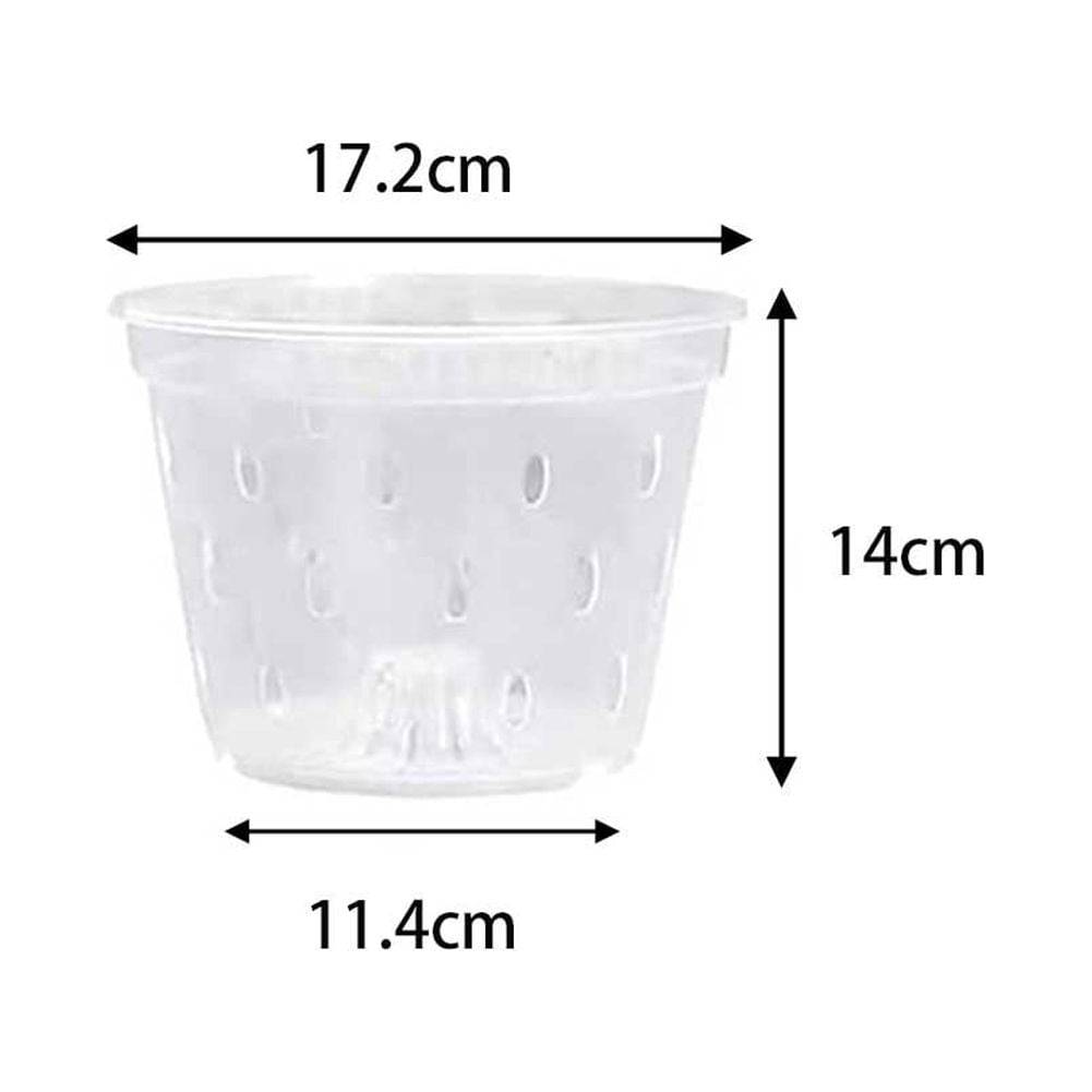 Pots 7inch Plastic Orchid Pots with Holes and SaucersSlotted 1/5 Pack