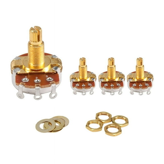 Pots Audio Taper Potentiometers Pot for Electric Guitar(Set of 4)