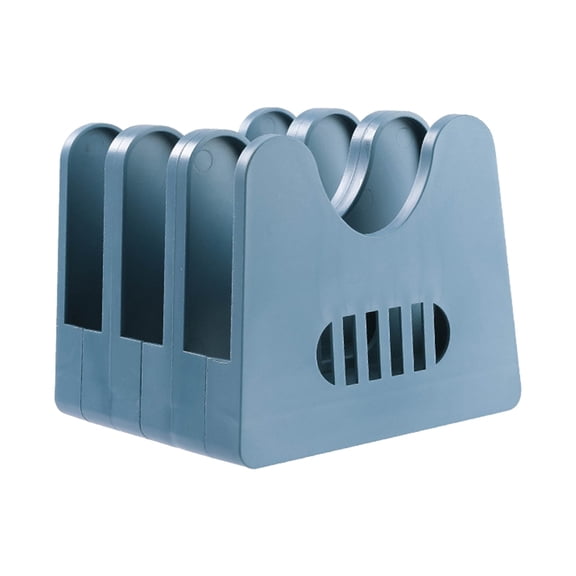 Pots and Pans Organizer under Cabinet,Plastic Bakeware and Cutting Board Organizers,Detachable Pot Lids Holder Rack,Cookie Sheet Baking Pan,Tray Organizer for Kitchen Storage(Blue)