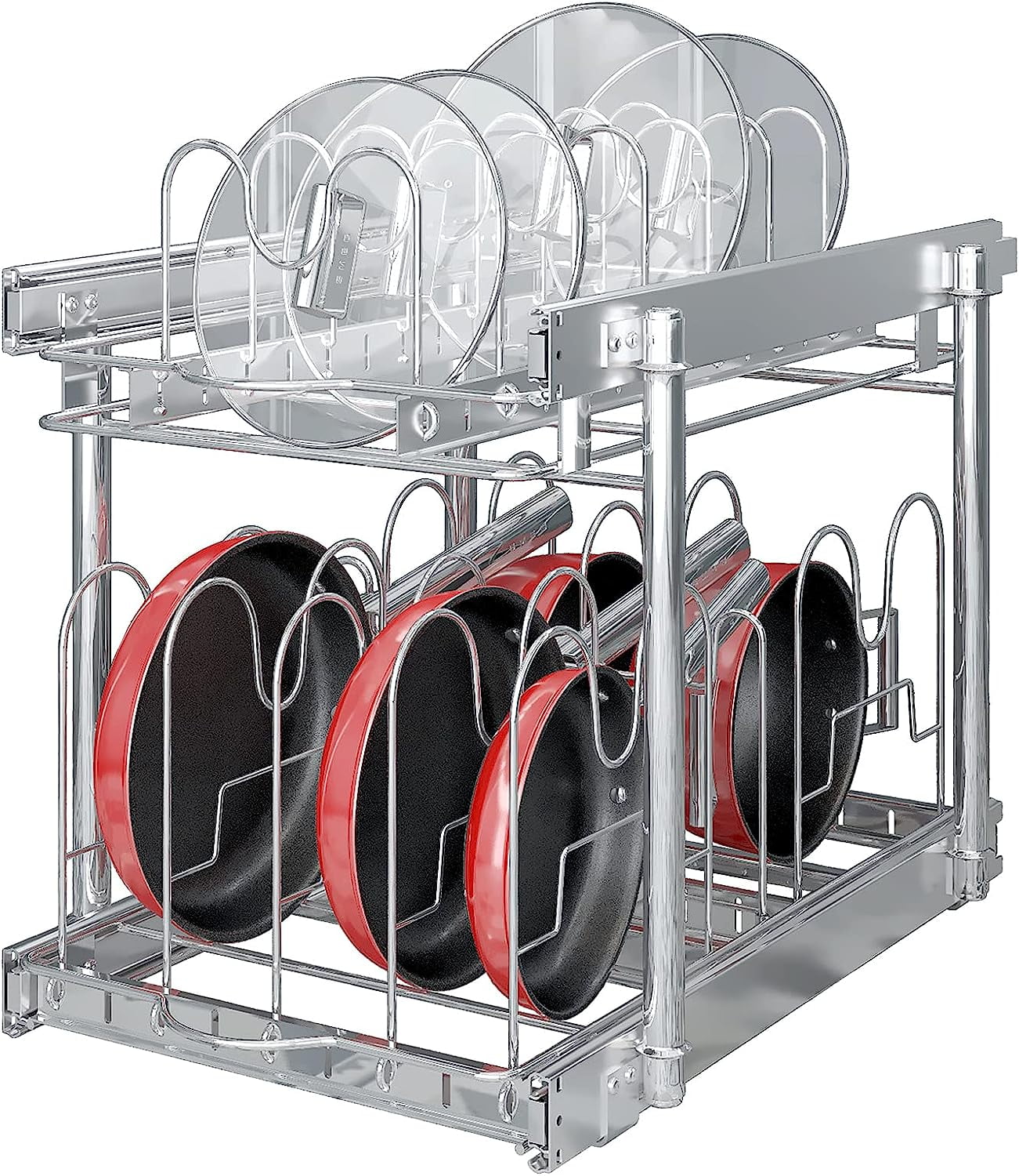 Pull Out Pan Organizer Pull-Out Pot And Pan Organizer 2-Pack - Under ...