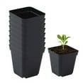 thumbnail image 1 of Pots for Seed Starting/Cuttings, 2.15 Inch Plastic Square Plant Nursery Pots, Small Pots for Indoor/Outdoor for Seedlings, Cuttings, Transplanting,50pcs, 1 of 5