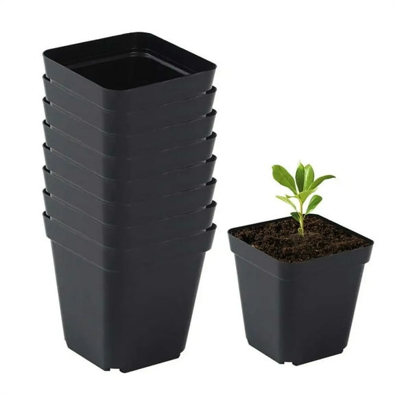 Pots for Seed Starting/Cuttings, 2.15 Inch Plastic Square Plant Nursery Pots, Small Pots for Indoor/Outdoor for Seedlings, Cuttings, Transplanting,50pcs
