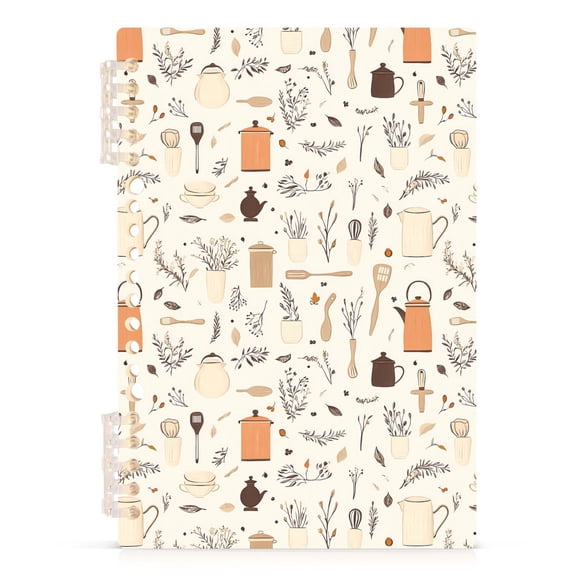 Pots and Pans Notebooks 1-subject Journal 60 Sheets A5 College Ruled Paper Detachable Ring 8.3"x5.7"