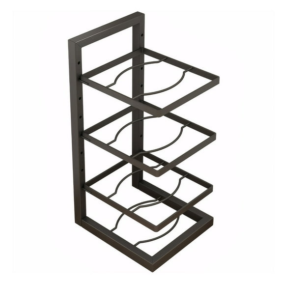 Pots and Pans Organizer Adjustable Layer Height Heavy Duty Pan Organizer 4 Layer Pan Organizer Rack for Dutch Oven Cast-iron Pan
