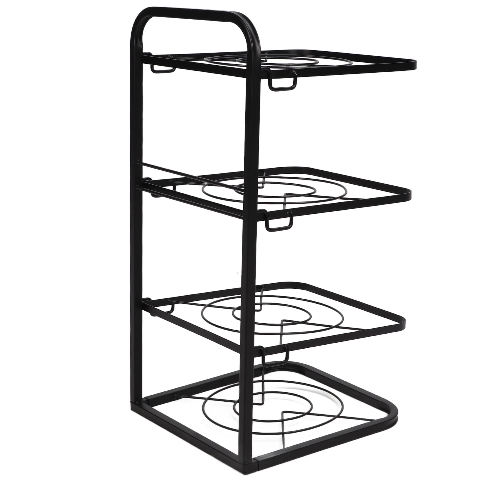 Pots and Pans Organizer 4 Tiers Pot Rack Height Adjustable