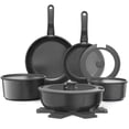 thumbnail image 1 of YASHE 15-Piece Nonstick Cookware Set with Detachable Handles, Stackable Granite Pots and Pans Set, Induction Compatible, Oven Safe, Space-Saving Kitchen Set for RV & Small Apartment, 1 of 8