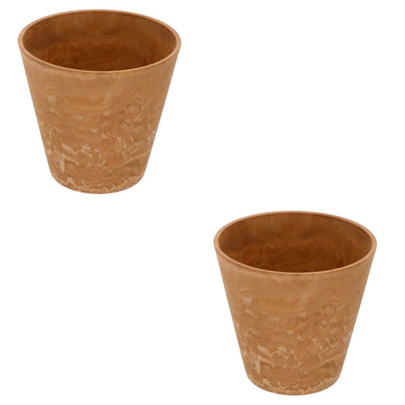 Pots for Plants Indoor 2 Count Decorative Flower Basin Flowerpot Cactus Pp Resin