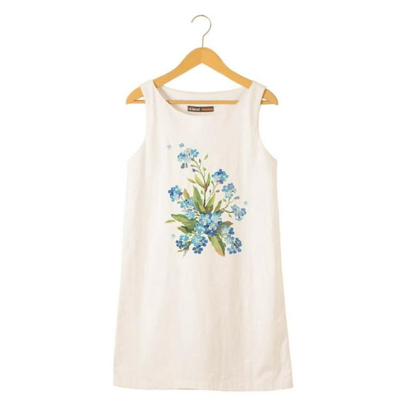 Pots of Flowers-5 Printed Vintage 100% Cotton Shift Dress WDS_01 Size 4