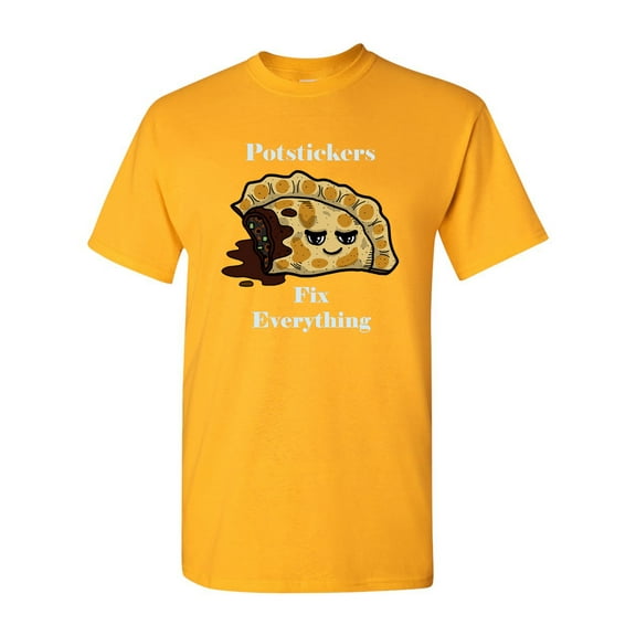 Potstickers Fix Everything Adult DT T-Shirts Tee