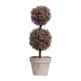 thumbnail image 1 of Potted Artificial Topiary Plant 9 Inch, Double Ball Faux Boxwood Tree, Low Maintenance Small Desk Plant for Indoor Home and Office Decoration, 1 of 6