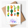 thumbnail image 1 of Potted Cactus Succulents Pattern Welcome Back Greeting Cards Envelopes Blank, 1 of 4