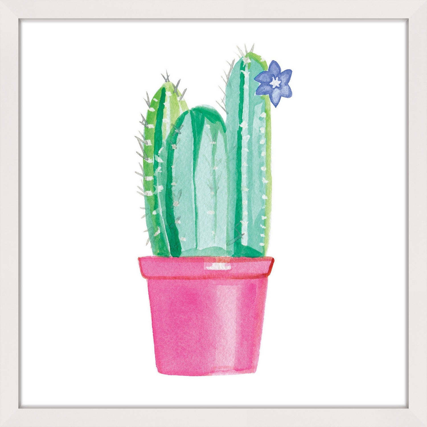 "Potted Cactus" by Molly Rosner Framed Painting Print