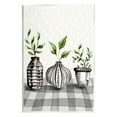 thumbnail image 1 of Potted Herbs Patterned Tartan Botanical & Floral Graphic Art Unframed Art Print Wall Art, 1 of 6
