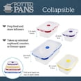 thumbnail image 1 of Potted Pans Collapsible Containers with Lids - 4pc Silicone Storage Containers, 1 of 5