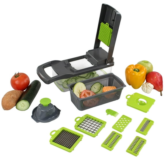 Potted Pans Mandoline Slicer for Kitchen - 13pc Manual Vegetable Chopper Slicer