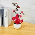 thumbnail image 1 of Potted Plant*1 Clearance! Artificial Flower With Pot Real for Home Table Wedding Bouquet Beach Theme Decoration Artificial Flowers, 1 of 5