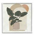 thumbnail image 1 of Potted Plant Arched Geometric Shapes Botanical & Floral Graphic Art White Framed Art Print Wall Art, 1 of 8