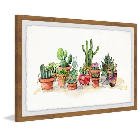Potted Plants Framed Painting Print