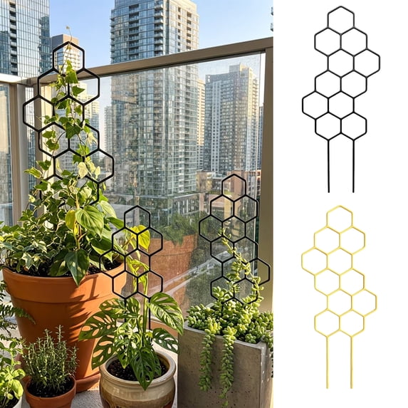 Potted Plants Trellis Honeycomb Shape Houseplant Trellis Plant Climber Support Garden Trellis for Climbing Plants Hoya Pothos