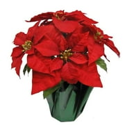 Potted Red Velvet Poinsettia Bush by Ashland® - Holiday and Christmas Floral for Crafts and Home Decor