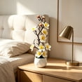 thumbnail image 1 of Potted Silk Fake Flowers Tabletop Decor, Small Artificial Plants Indoor with Adjustable Branches&Ceramic Pot for Tea Living Room Study Desk Home Decor, 1 of 6