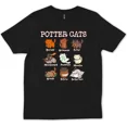 thumbnail image 1 of Potter Cats Funny Kitty Cat Lover Cute Magic Wizard Gift Unisex T-Shirt, up to Size 5XL, 1 of 2
