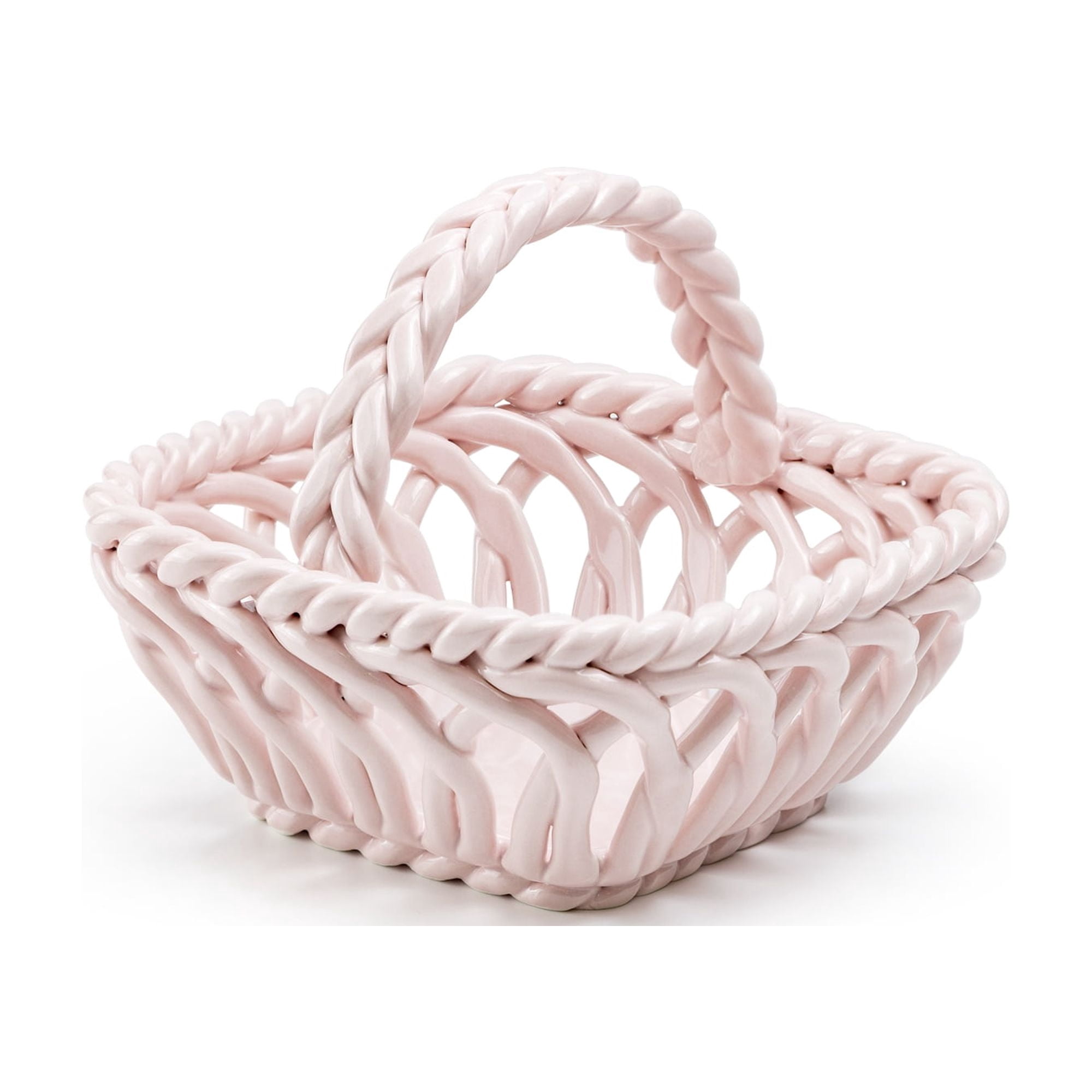 Potter's Studio 7.25" Hand Woven Easter Medium Basket - Pink Grace Teaware
