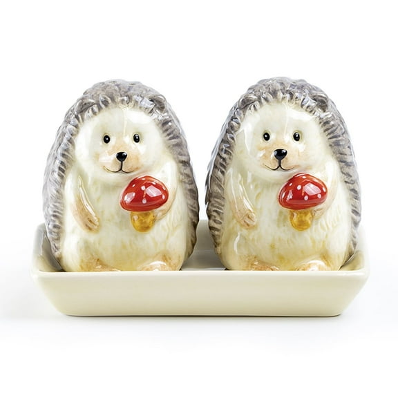 Potter's Studio Gift Boxed Hedgehog Figurine Salt and Pepper Shaker Set Grace Teaware