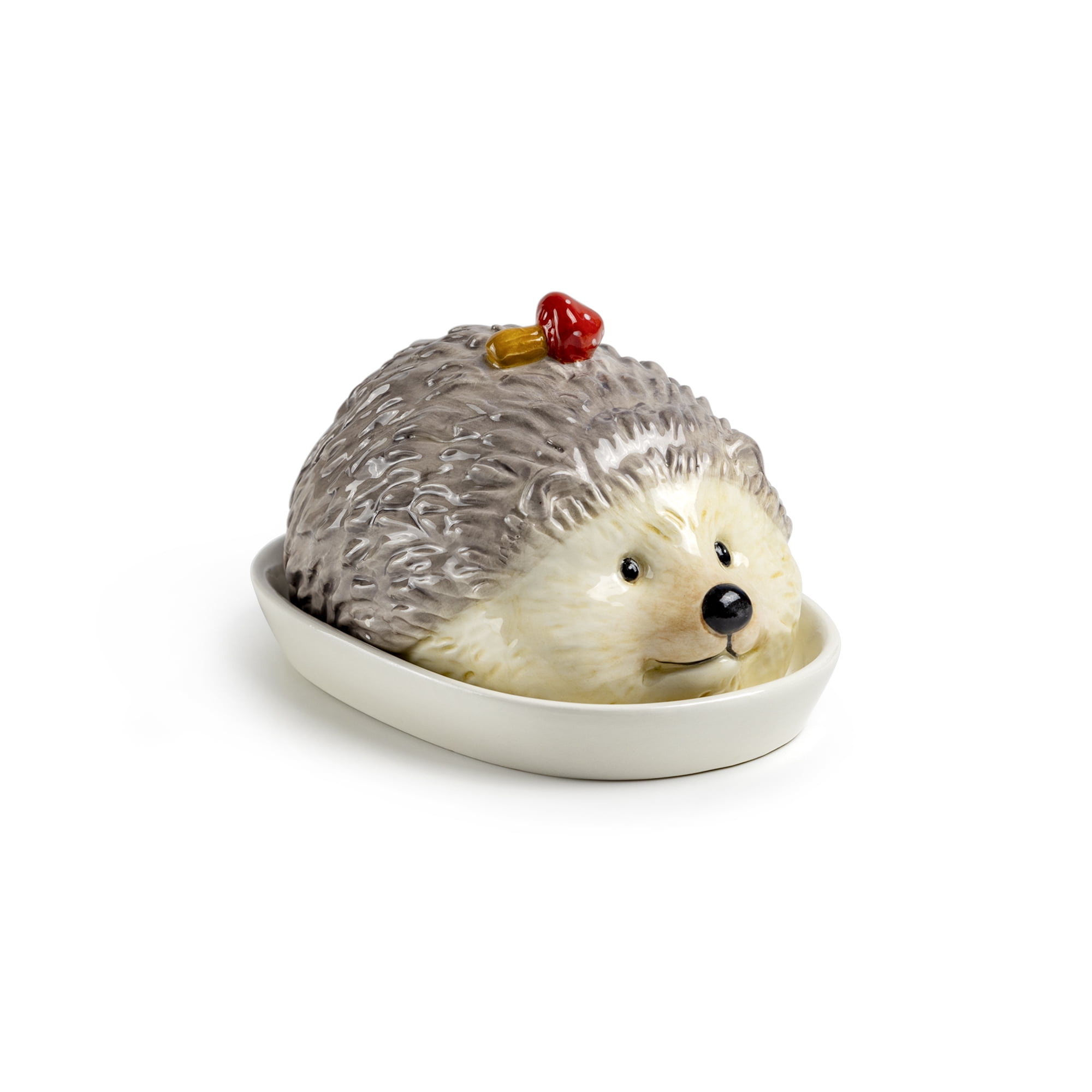 Potter's Studio Hedgehog with Mushroom Butter Dish Grace Teaware