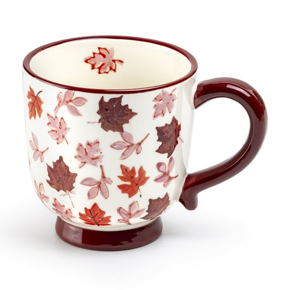 Potter's Studio Maple Leaf Footed 14oz Mug Grace Teaware