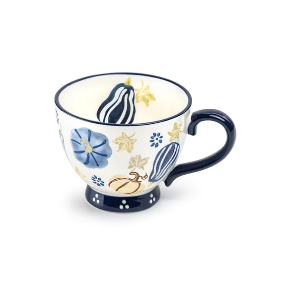 Potter's Studio Pumpkins Blue Latte 14oz Mug Grace Teaware