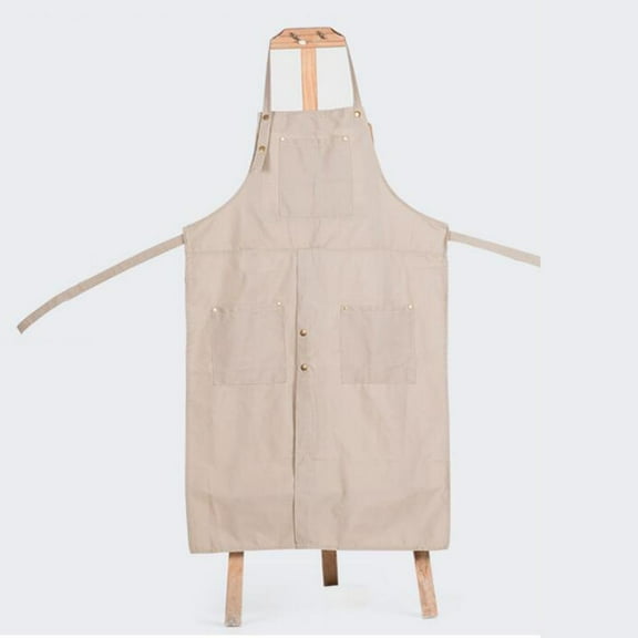 Pottery Apron Durable Canvas Water Resistant Adjustable Apron for Women Cooking Full Cover Split Leg Painting Oil Ceramics Apron