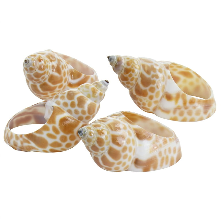 Pottery Barn Babylon Shell Napkin Rings Coastal Style