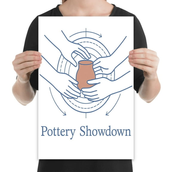 Pottery Blueprint Art - Potters Studio Decor - 13x19 Poster Print - Classroom Reference