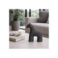 thumbnail image 1 of Textured Horse Pottery Figurine for Home Decor - Whimsical Sculpture for Bathroom, Office, Room and Living Room Accent Piece - Decorative Ornaments for Shelf or Coffee Table Display - 7", Black, 1 of 13