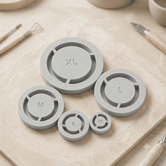 Pottery Foot Ring Tool Clay Base Aligner Template for Even Ceramic Foot Rings