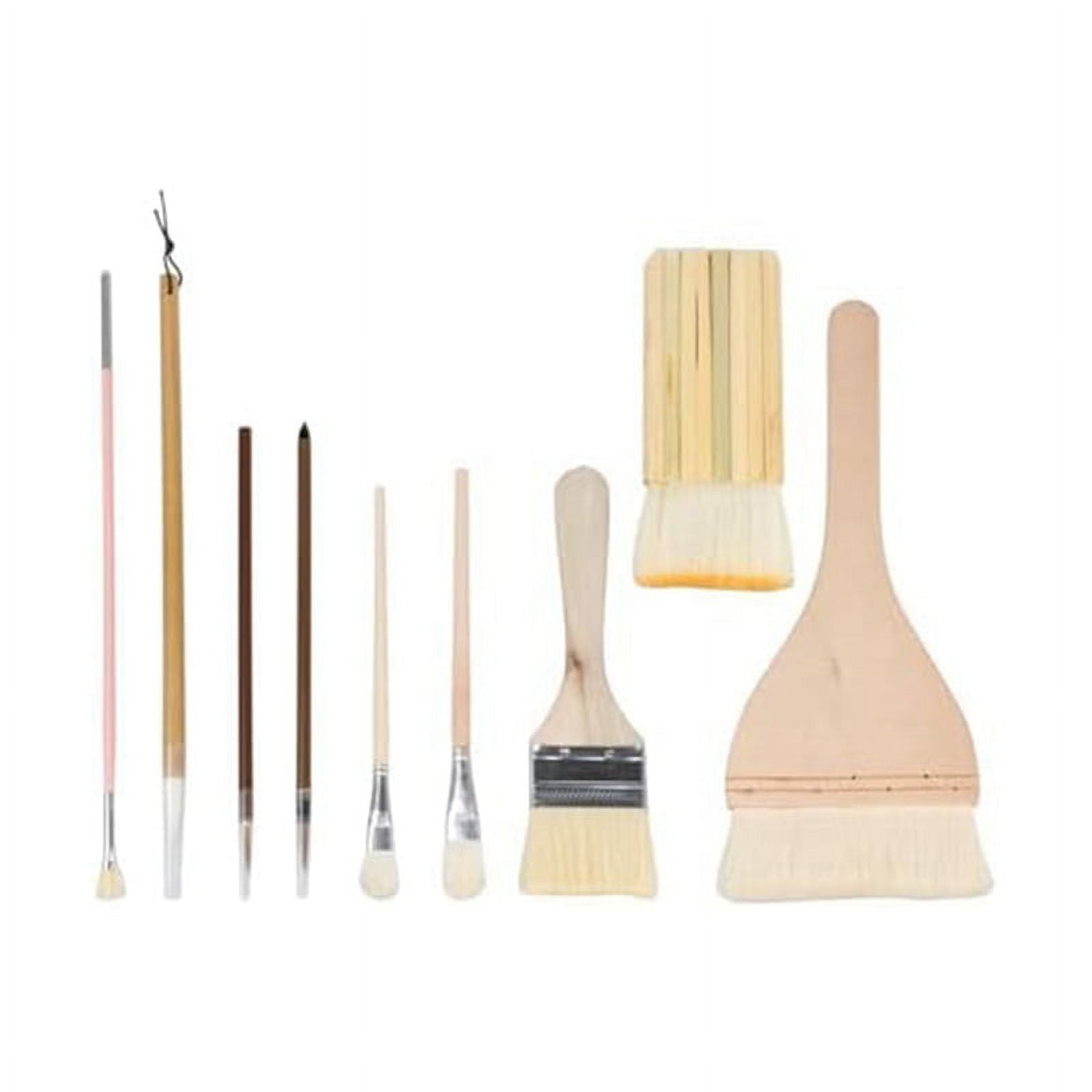 Pottery Glaze Brushes Ceramic Brushes 9 Different Shapes Artist Brushes Art Brush Set Oil