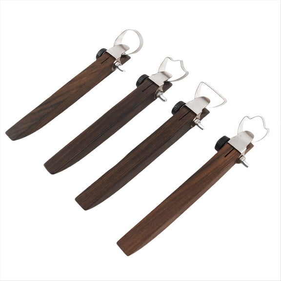 Pottery Handle Making Tool Sculpture Scraper Pottery Carving Tool Pottery Cup Handle Shape Tool for Tea Cup Mug (4 PCS)