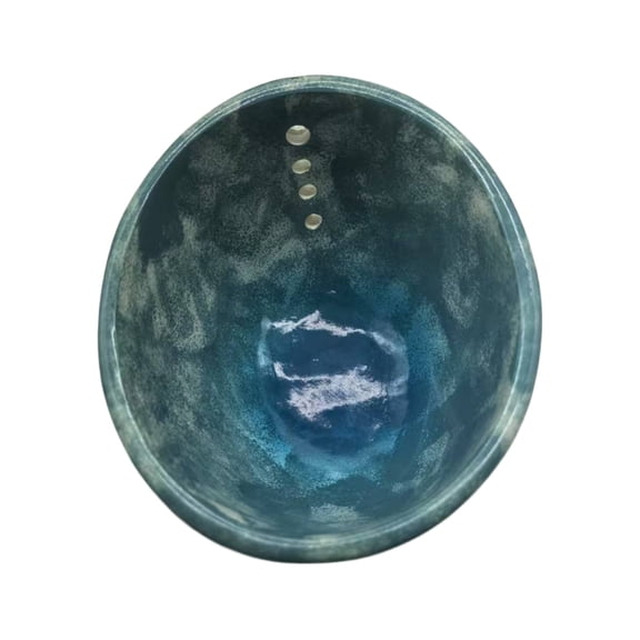 Pottery Herb Stripper Tool, Ceramic Herb Stripper Bowl with Storage, Efficient Kitchen Gadget for Parsley Cilantro Rosemary, Fresh Herb Prep for Cooking Salads Garnishes, Easy Clean Dishwasher Safe