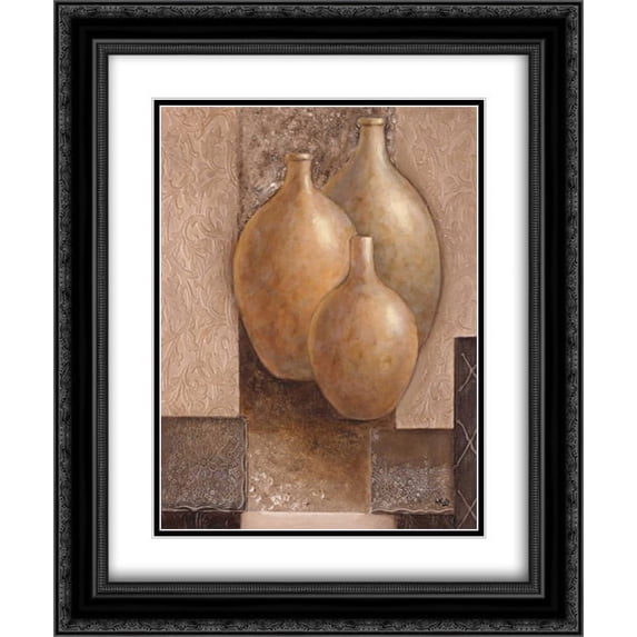 Pottery I 2x Matted 20x24 Black Ornate Framed Art Print by Hedy