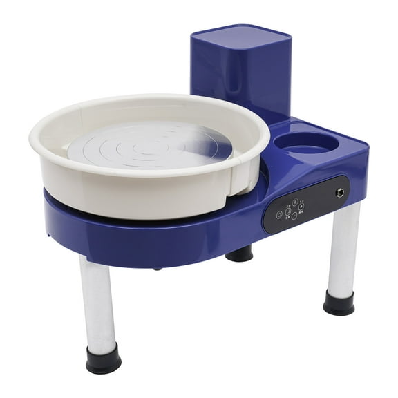 Pottery Machine with LCD Touch Screen, Desktop Floor Dual Use Pottery Wheel, Turntable Clamp Included, Stepless Variable Speed Motor, Touch Screen and Foot Pedal Dual Control, Clay Throwing Tool