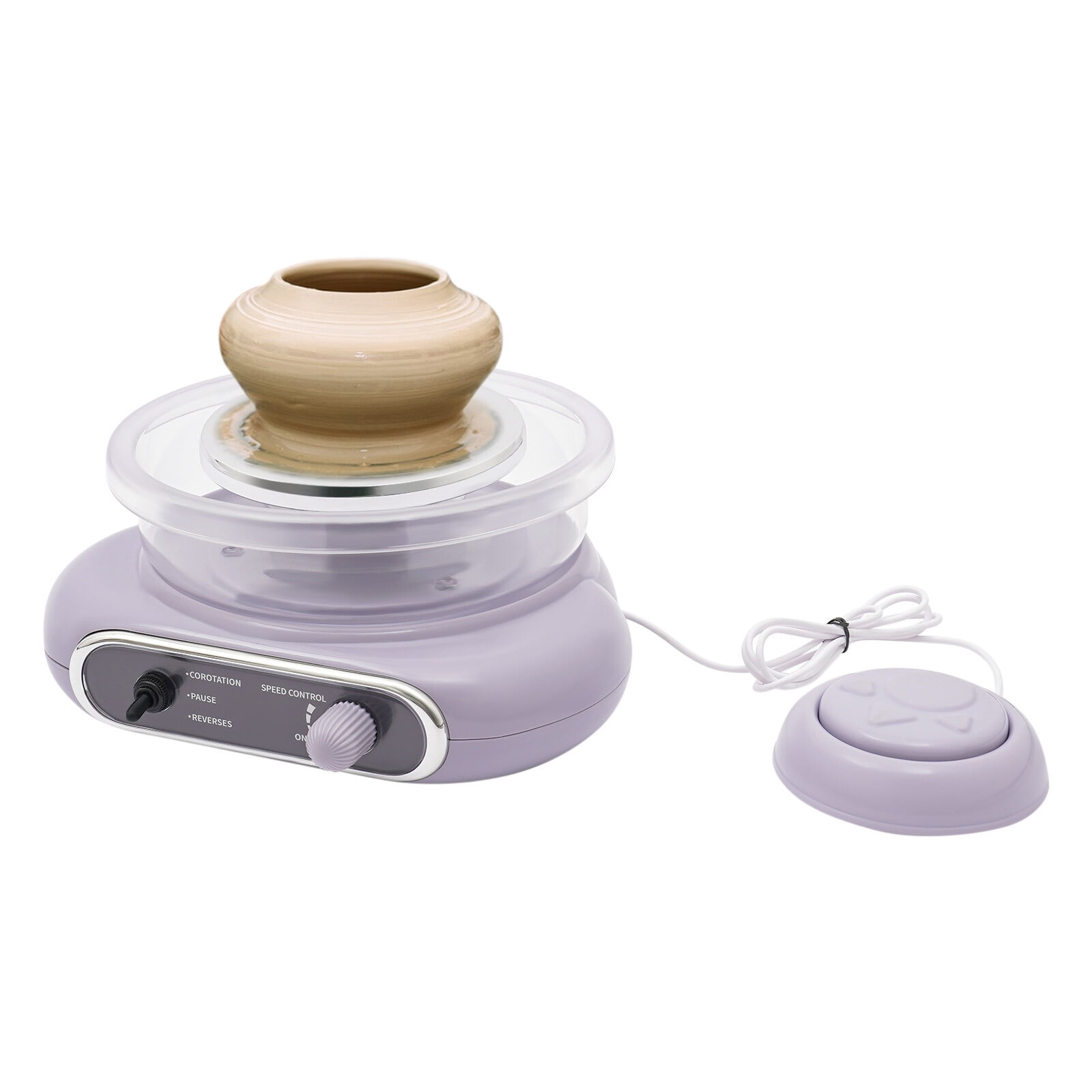 Pottery Machine Turntable Clamp, Electric Variable Speed Pottery Wheel for Adults and Kids, Adjustable Speed Control with Forward/Reverse Switch