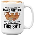 thumbnail image 1 of Pottery Maker Mug White 15oz - I Want To Make - Maker Clay Artist Ceramics Hobby, 1 of 7