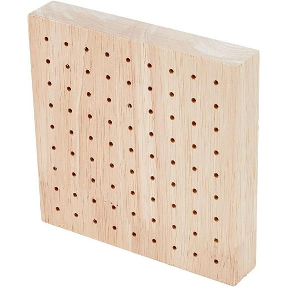 Pottery Modeling Tray Skewer Holder Oak Wooden Display Board Clay Figurines Display Trays Square Food Display Clay Figurines Holder for DIY Craft Pottery Clay Model and Food Pick Displays