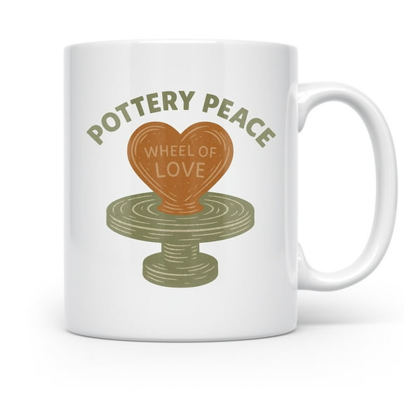 Pottery Peace Design - Pottery Enthusiast - 11 oz Ceramic Coffee Mug
